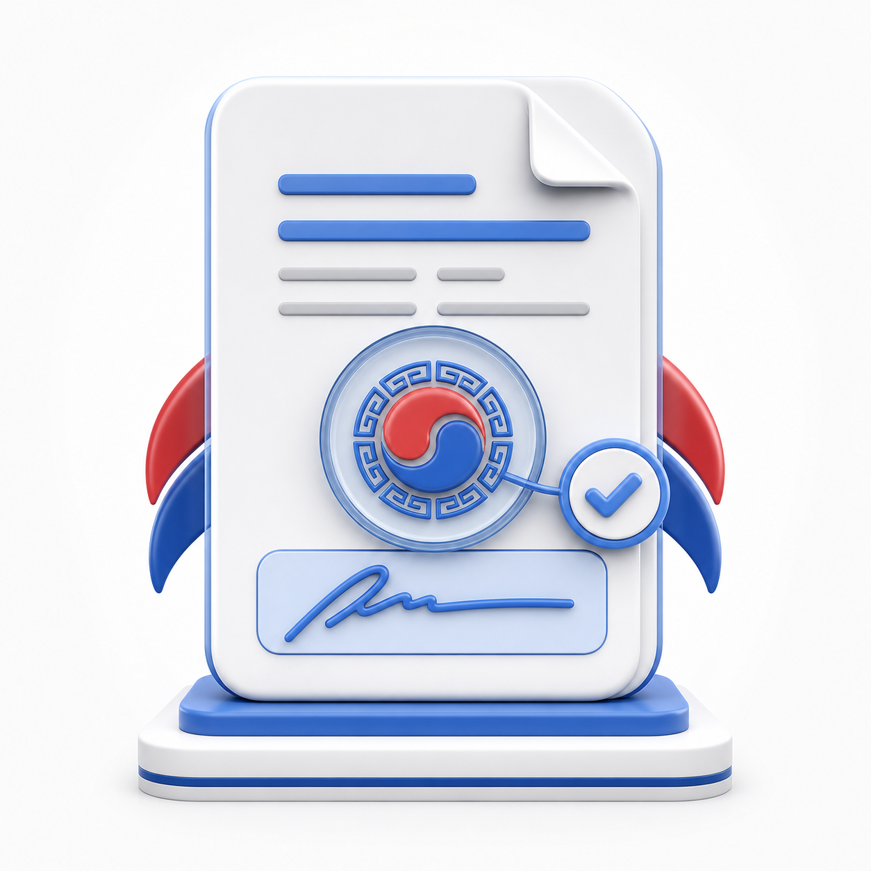 SignBolt Korean electronic contract seal 3D model