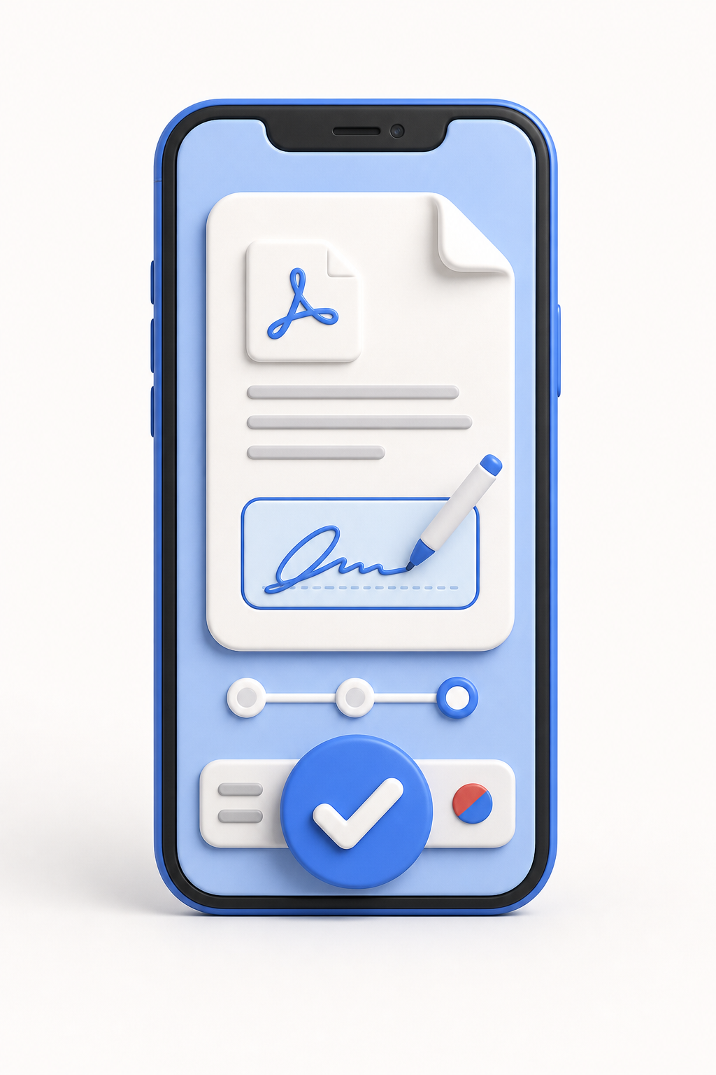 SignBolt mobile PDF signing 3D model