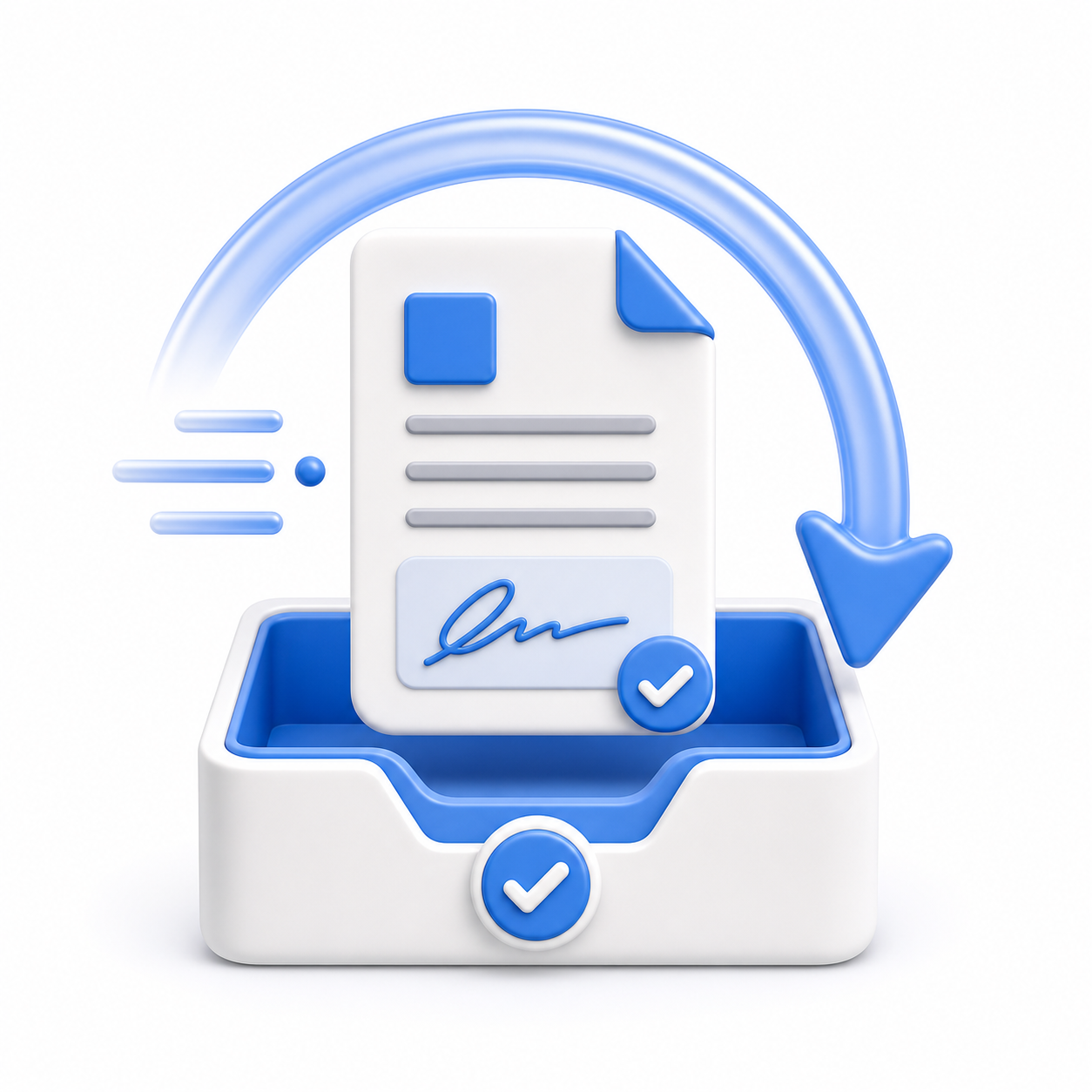 SignBolt sent contract workflow 3D model