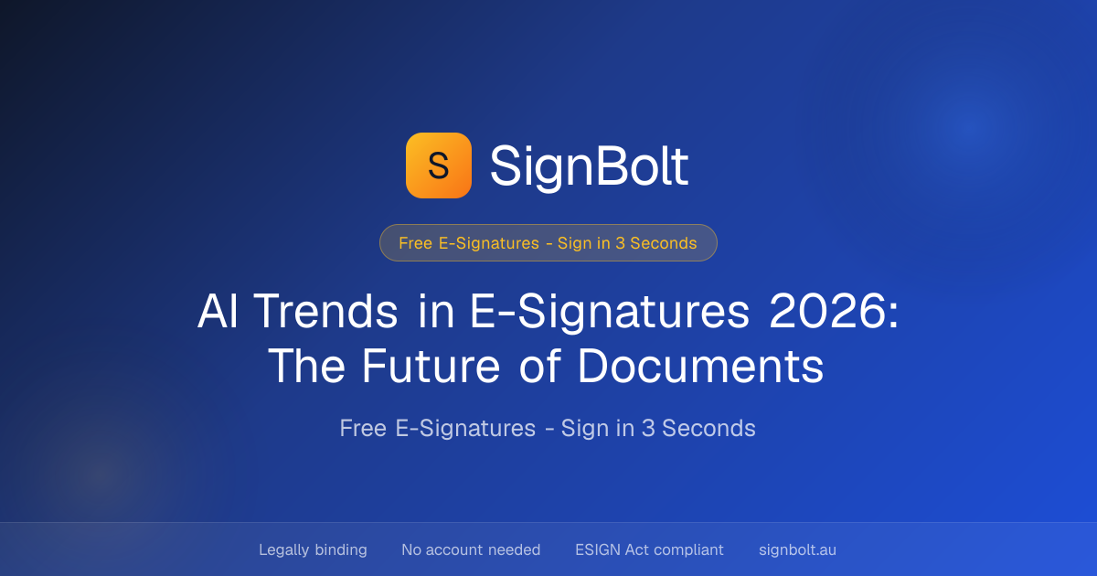 AI Trends in E-Signatures 2026: The Future of Documents